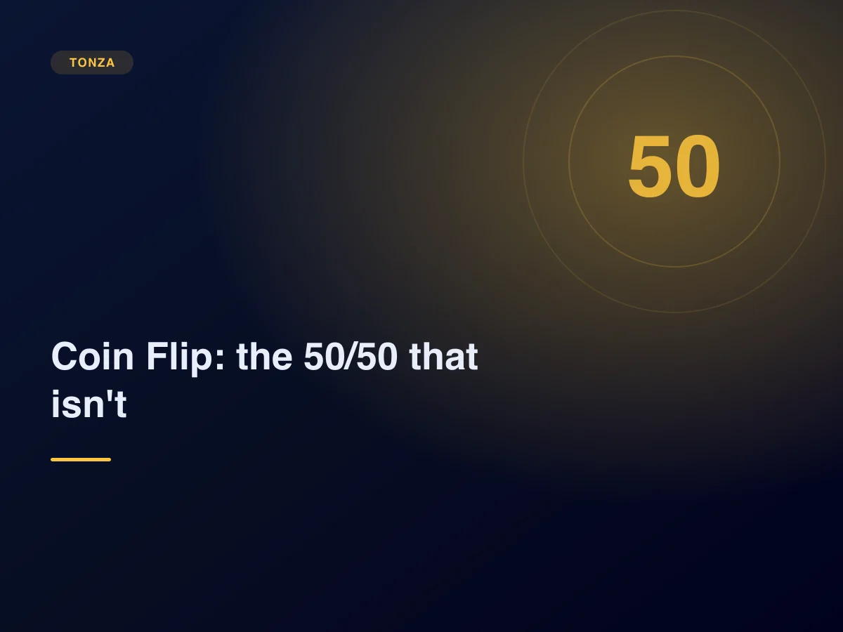 Coin Flip: why a 50/50 game is not a 50/50 bet